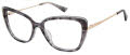 Nicole Miller GRACE Bay Yourfit Grey/Gold (C03) Eyeglasses - Color Image