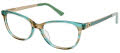 Nicole Miller Layla Green Tan Trans (C03) Eyeglasses - Color Image