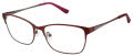 Nicole Miller Glenmore Burgundy / Gun (C03) Eyeglasses - Color Image