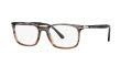 Persol PO3189V Striped Grey Gradient Brown (1137) Eyeglasses - Color Image