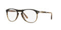 Persol PO9714VM - Folding Black Striped Brown Grey (1135) Eyeglasses - Color Image