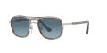 Persol PO2484S Striped Grey Gradient St / Blue Gradient Lens (1147Q8) Sunglasses - Color Image