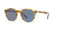 Persol PO3152S Striped Brown Yellow / Blue Lens (904356) Sunglasses - Color Image