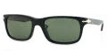 Persol PO3048S Black / Crystal Green Lens (95/31) Sunglasses - Color Image