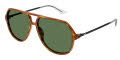 Puma PU0460S Havana-Black / Green Lens (003) Sunglasses - Color Image