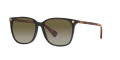 RALPH by Ralph Lauren RA5293 Shiny Black / Gradient Green Lens (60378E) Sunglasses - Color Image