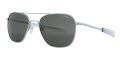 Randolph Engineering Aviator - Bayonet Temple Matte Chrome / SkyTec™ American Gray Polarized Lens Sunglasses - Color Image