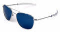 Randolph Engineering Aviator - Bayonet Temple Bright Chrome / SkyForce™ Polarized Atlantic Blue Lens (AF274) Sunglasses - Color Image