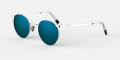 Randolph Engineering P3 - Skull Temple 23k White Gold / Skytec™ polarized cobalt (P3086) Sunglasses - Color Image