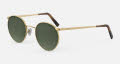 Randolph Engineering P3 - Skull Temple 23k Satin Gold / SkyForce™ Polarized Evergreen Lens (P3082) Sunglasses - Color Image