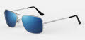 Randolph Engineering Archer Matte Chrome / SkyForce™ Polarized Atlantic Blue Lens (AR015) Sunglasses - Color Image