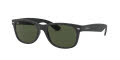 Ray-Ban RB2132 - New Wayfarer Top Rubber Black On Shiny / Green Lens (646231) **QC Issues.** Sunglasses - Color Image