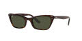 Ray-Ban RB2299 - Lady Burbank Havana / Green Lens (902/31) Sunglasses - Color Image