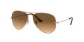 Ray-Ban RB3025 - Large Metal Aviator Copper / Clear Gradient Brown (903551) Sunglasses - Color Image