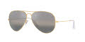Ray-Ban RB3025 - Large Metal Aviator Legend Gold / Polarized Clear Gradient Dark Grey Lens (9196G3) Sunglasses - Color Image