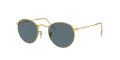 Ray-Ban RB3447 - Round Metal Legend Gold / Blue Lens (9196R5) Sunglasses - Color Image