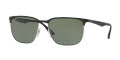 Ray-Ban RB3569 Silver Top Shiny Black / Dark Green Polar Lens (90049A) Sunglasses - Color Image