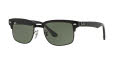 Ray-Ban RB4190 - Square Clubmaster Black / Green Lens (877) Sunglasses - Color Image