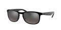 Ray-Ban RB4263 Shiny Black / Grey Polarized Mirror Silver Lens (601/5J) Sunglasses - Color Image