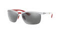 Ray-Ban RB8324M Allutex On Rubber Red Ferrari / Grey Mirror Silver Lens (F0516G) Sunglasses - Color Image