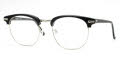 Shuron Ronsir Zyl Black Briar with Silver Chassis and Slipper Temple Eyeglasses - Color Image