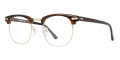 Shuron Ronsir Zyl Tortoise with Gold Chassis and Slipper Temple Eyeglasses - Color Image