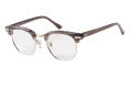 Shuron Ronsir Zyl Grey Briar with Silver Chassis and Slipper Temple Eyeglasses - Color Image