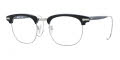 Shuron Ronsir Zyl Ebony with Silver Chassis and Relaxo Cable Temple Eyeglasses - Color Image