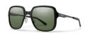 Smith Aveline Matte Black /ChromaPop Polarized Gray Green (00355L7) Sunglasses - Color Image