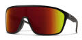 Smith Boomtown Matte Black / ChromaPop Red Mirror (00399X6) Sunglasses - Color Image