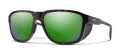 Smith Embark Matte Tortoise | ChromaPop Polarized Green Mirror (N9P58UI) Sunglasses - Color Image