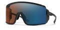 Smith Pursuit Matte Black / ChromaPop Glacier Photochromic Copper to Gray with Blue Mirror (00399GH) Sunglasses - Color Image
