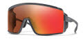 Smith Pursuit Matte Slate | ChromaPop Glacier Photochromic Copper to Gray with Red Mirror (HWJ996F) Sunglasses - Color Image