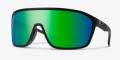 Smith Boomtown Matte Black / ChromaPop Polarized Green Mirror (00399ZY) Sunglasses - Color Image