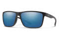 Smith Riptide Matte Black / ChromaPop Glass Polarized Blue Mirror Lens (12461QG) Sunglasses - Color Image