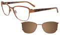 Takumi TK1077 With Magnetic Clip-On Lens Satin Copper with clip on lens (010) Eyeglasses - Color Image