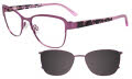 Takumi TK1077 With Magnetic Clip-On Lens Satin Pink with clip on lens (035) Eyeglasses - Color Image
