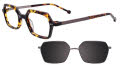 Takumi TK1096 With Magnetic Clip-On Lens Demi Amber with clip on lens (010)  Eyeglasses - Color Image