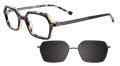 Takumi TK1096 With Magnetic Clip-On Lens Black & Demi Grey with clip on lens (090) Eyeglasses - Color Image
