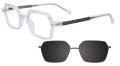 Takumi TK1096 With Magnetic Clip-On Lens Crystal with clip on lens (070) Eyeglasses - Color Image