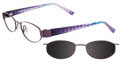 Takumi T9979 Kids With Magnetic Clip-On Lens Satin Dark Lilac with Clip (80) Eyeglasses - Color Image