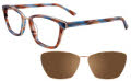Takumi TK1030 With Magnetic Clip-On Lens Brown & Blue Marbled, Gold with Polarized Clip on Lens (10)  Eyeglasses - Color Image