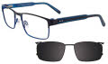 Takumi TK1033 With Magnetic Clip-On Lens Black & Blue Black w/Polarized Clip on Lens (90)  Eyeglasses - Color Image