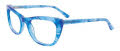 Takumi TK1050 With Magnetic Clip-On Lens Marbled Crystal Blue with Polarized Clip on Lens (50)  Eyeglasses - Color Image