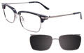 Takumi TK1052 With Magnetic Clip-On Lens Demi Grey & Gunmetal with Polarized Clip on Lens (20)  Eyeglasses - Color Image