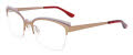 Takumi TK1110 With Magnetic Clip-On Lens Satin Brown & White with clip on lens (010) Eyeglasses - Color Image