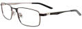 Takumi TK1202 No Clip-On Lens Satin Black & Shiny Silver (090) Eyeglasses - Color Image
