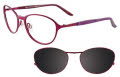Takumi TK916 With Magnetic Clip-On Lens Matte Fuschia w/ clip (30) Eyeglasses - Color Image