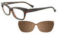 Takumi TK920 With Magnetic Clip-On Lens Marbled Brown w/ Brown clip (10) Eyeglasses - Color Image
