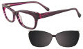 Takumi TK920 With Magnetic Clip-On Lens Marbled Purple with clip (80) Eyeglasses - Color Image